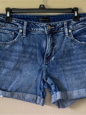 Silver Jeans Dark Blue Denim Shorts